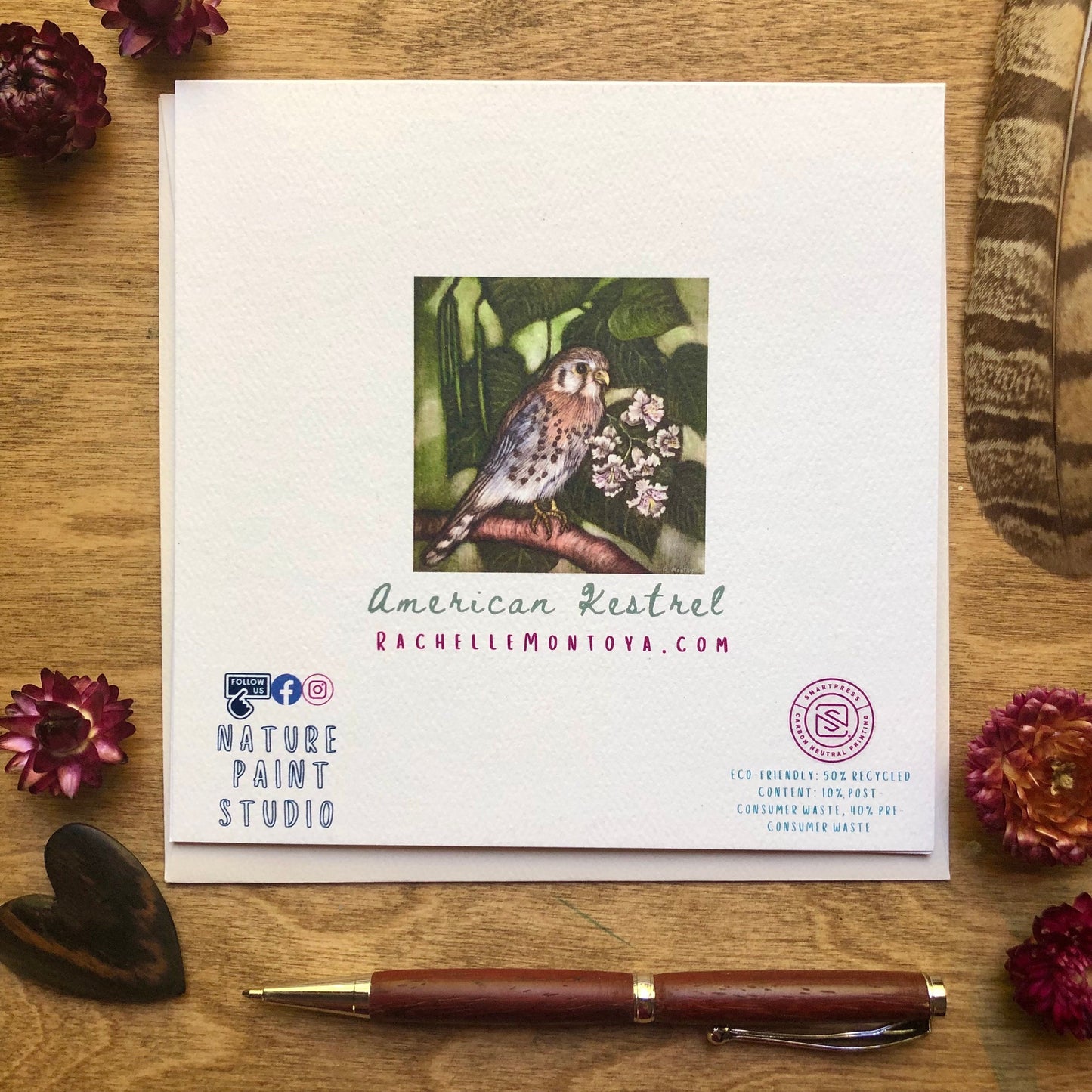 American Kestrel Square Greeting Card