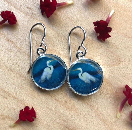 Egret Earrings