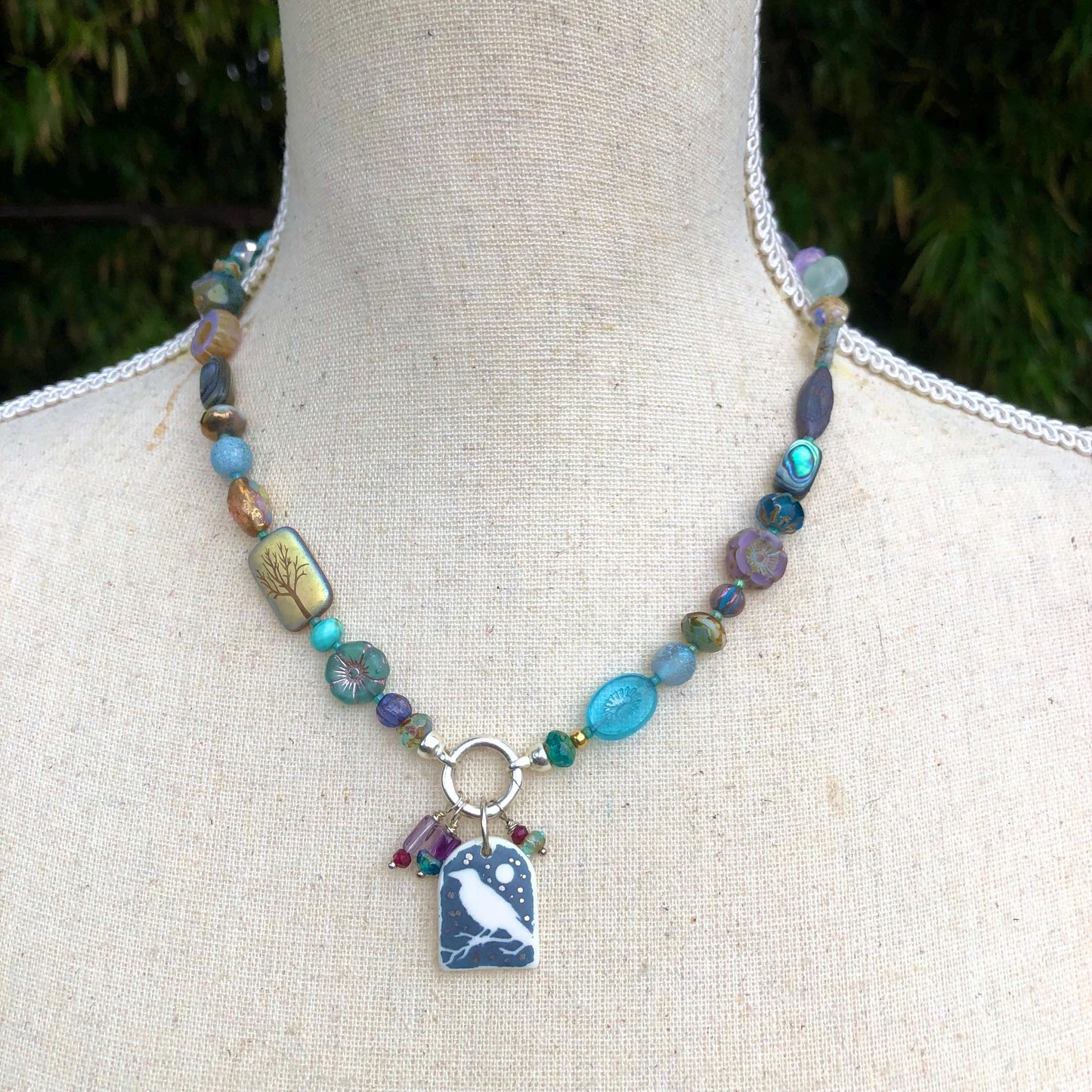 Raven Necklace With Spring Clasp