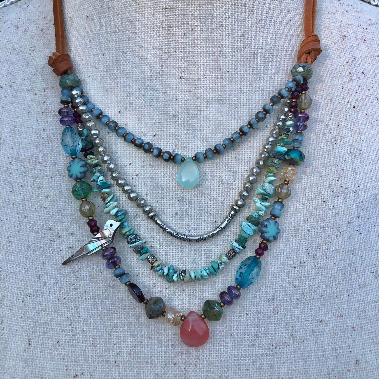 Multi Strand Adjustable Necklace