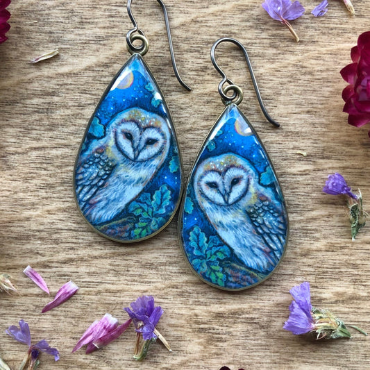 Barn Owl Earrings
