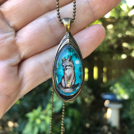Bronze Fox Necklace