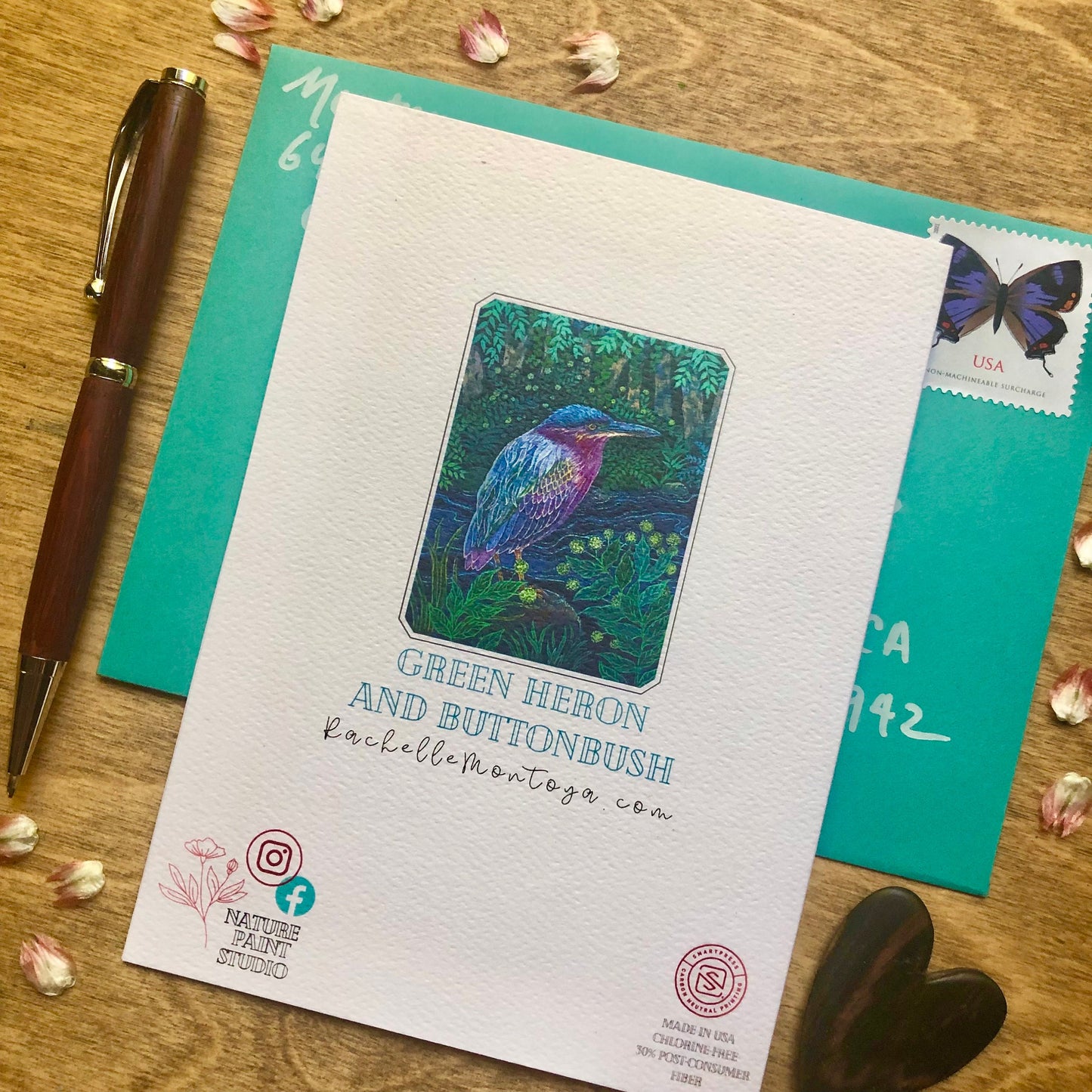 Green Heron Greeting Card