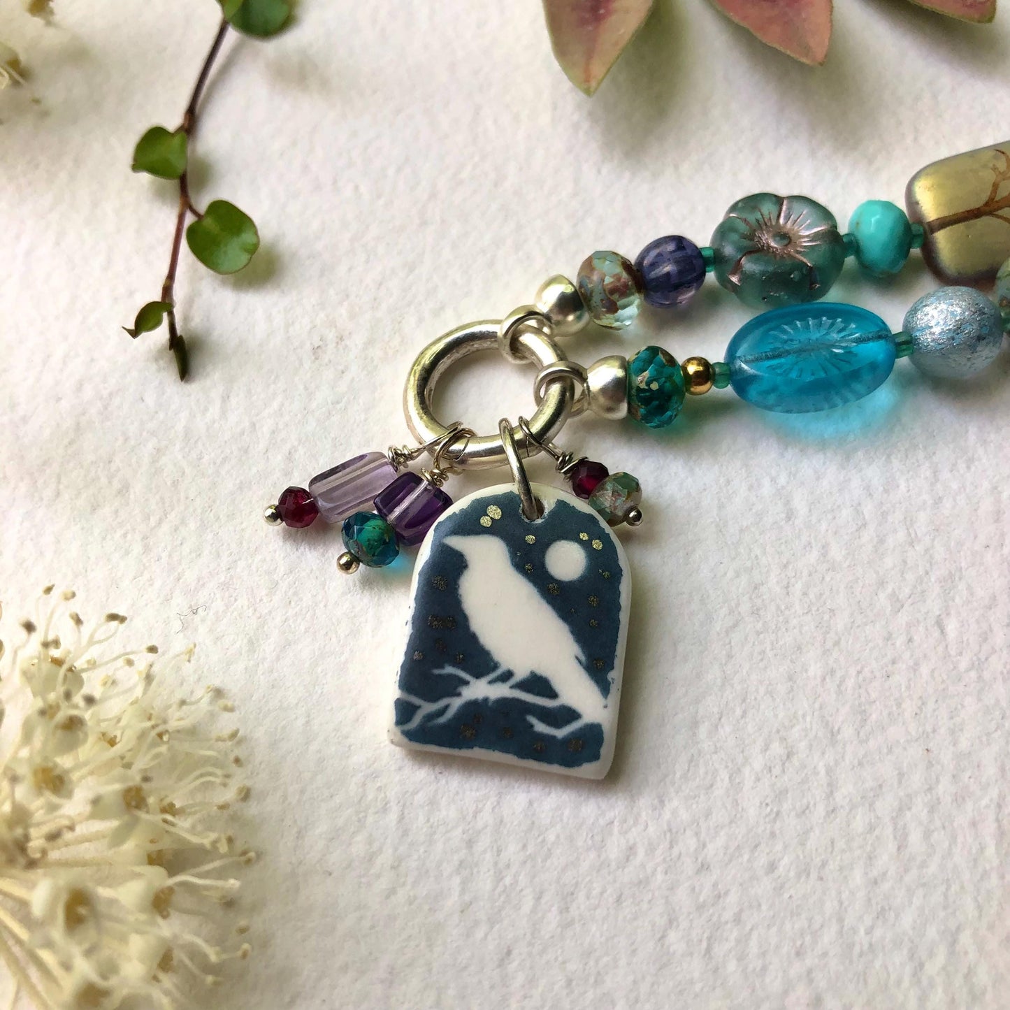 Raven Necklace With Spring Clasp