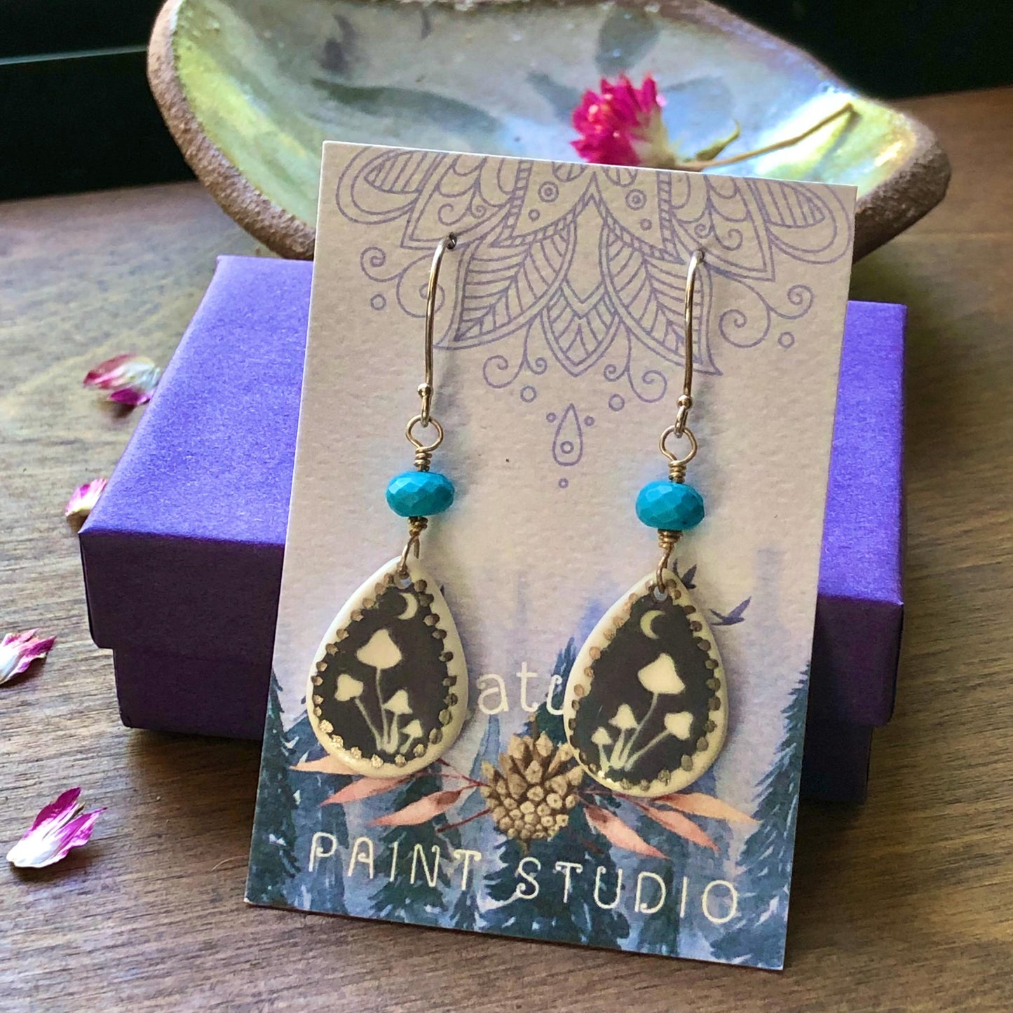 Mushroom Dangle Earrings