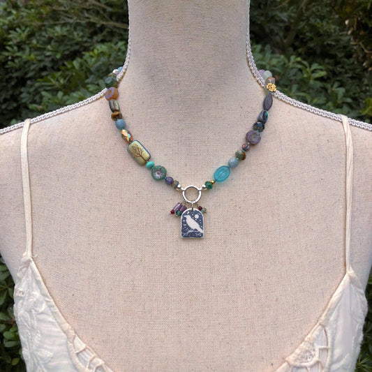 Raven Necklace With Spring Clasp