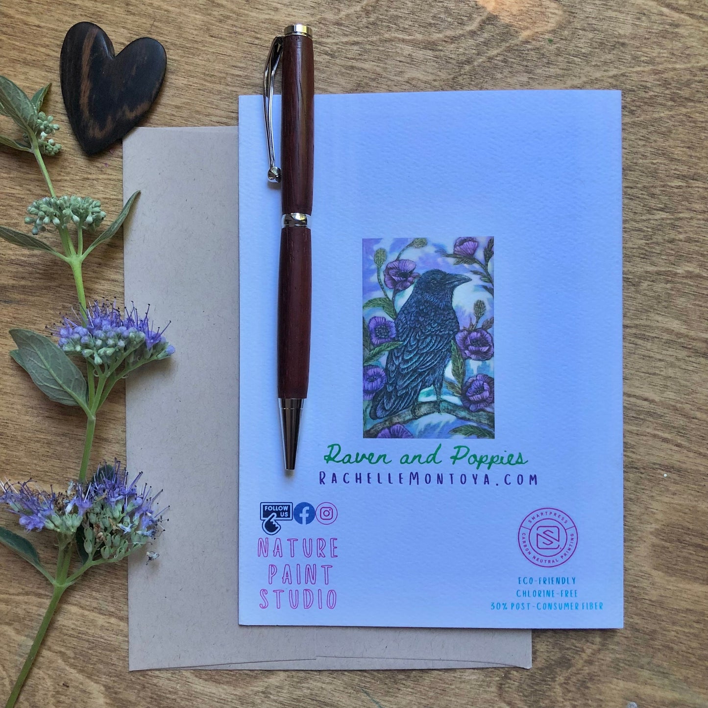 Raven and Anemone Card