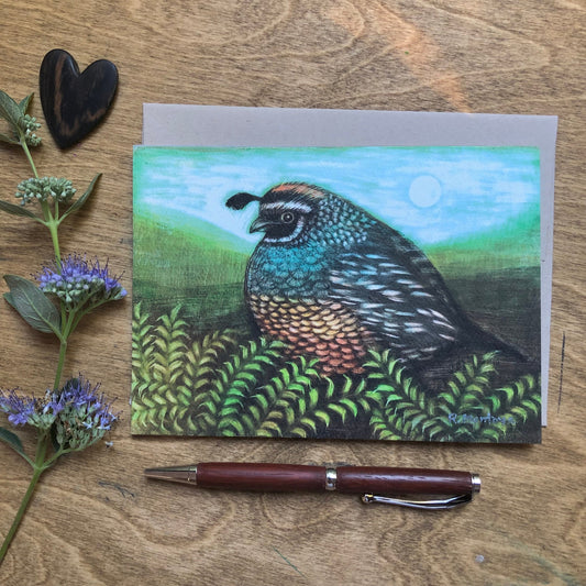 Quail Greeting Card
