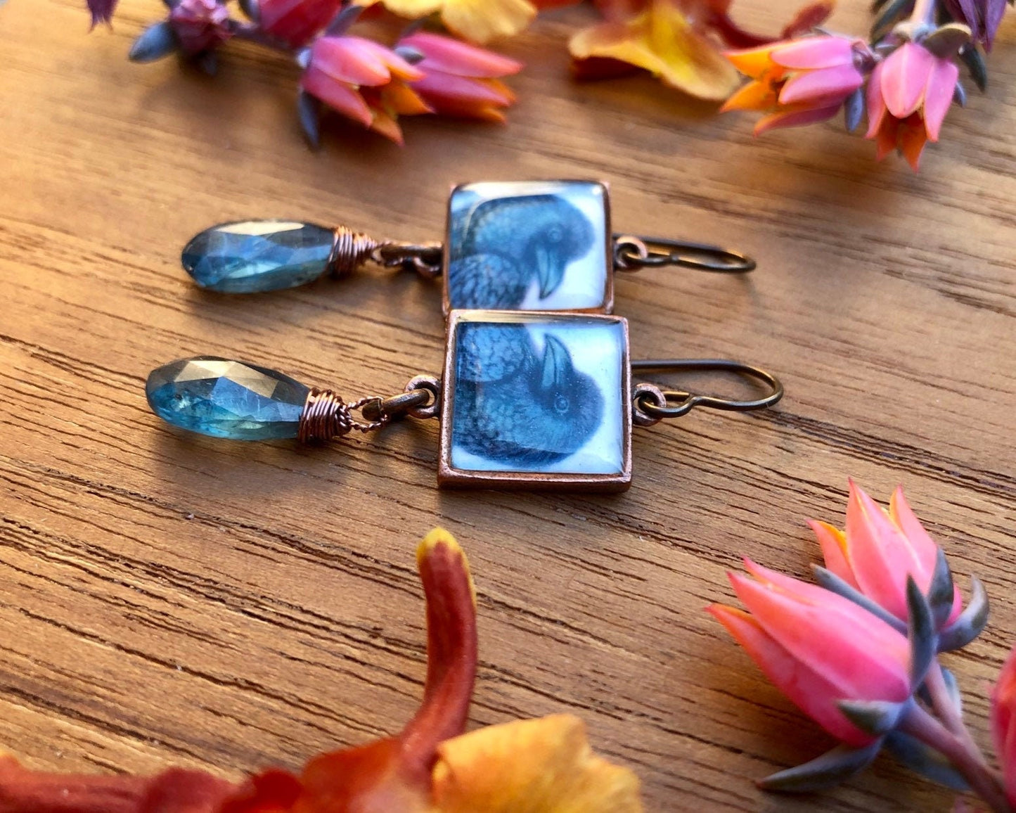 Copper Raven Kyanite Dangles