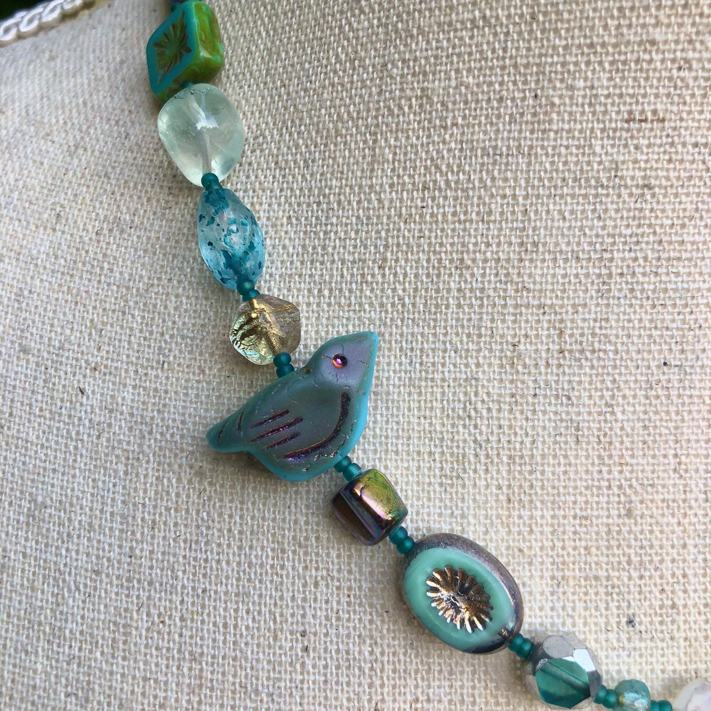 Chunky Glass and Gemstone Beaded Choker