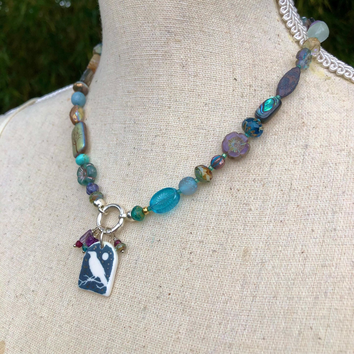 Raven Necklace With Spring Clasp