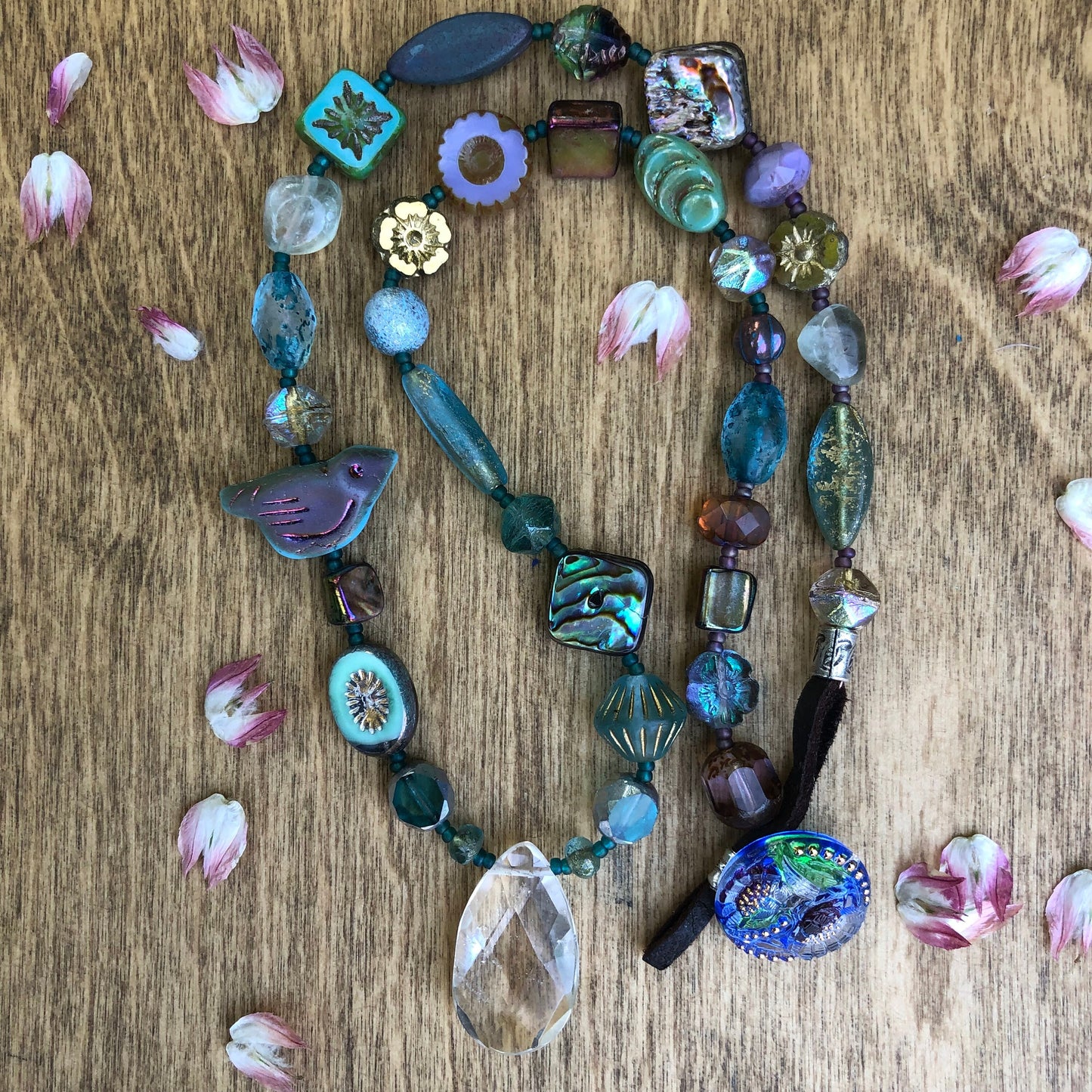 Chunky Glass and Gemstone Beaded Choker