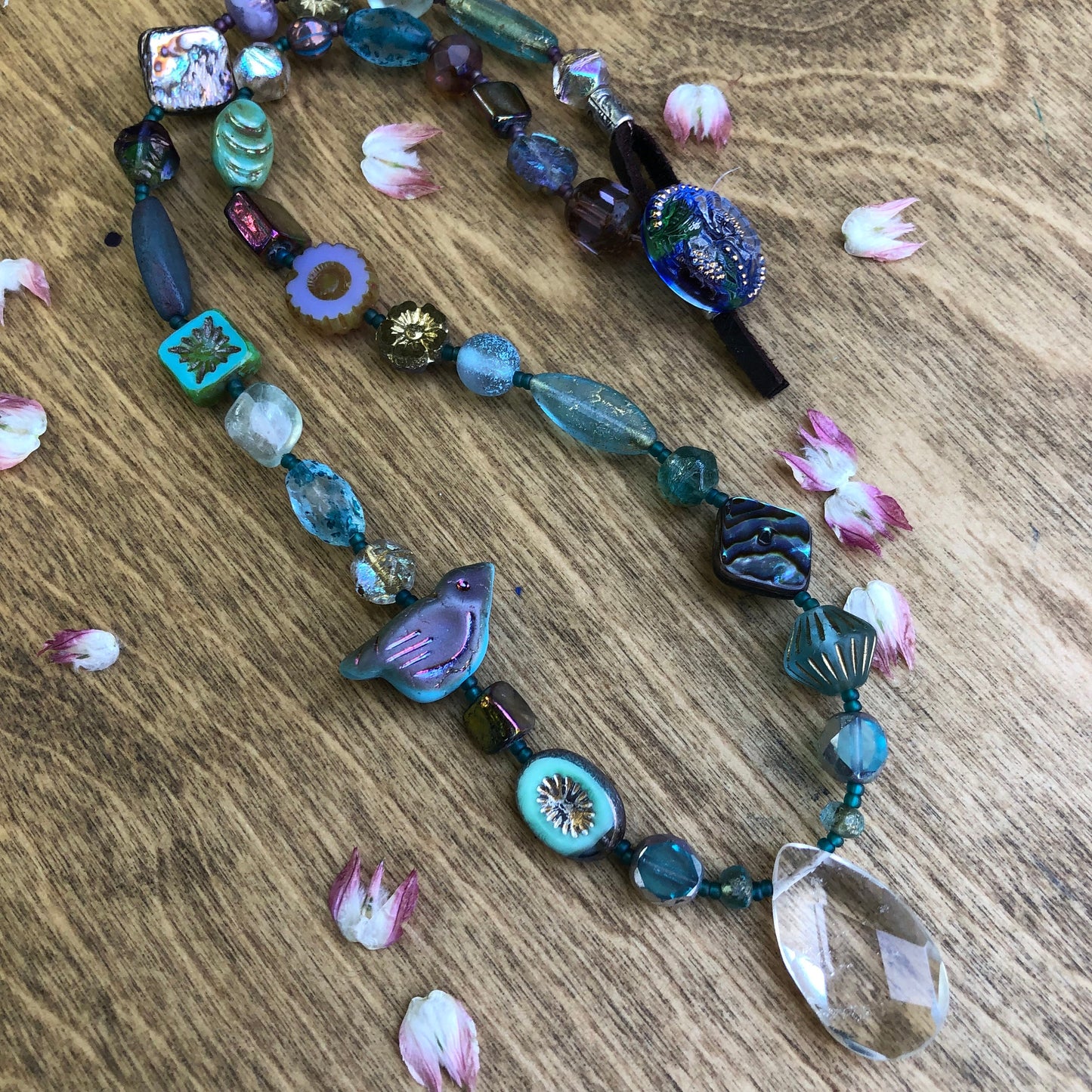 Chunky Glass and Gemstone Beaded Choker