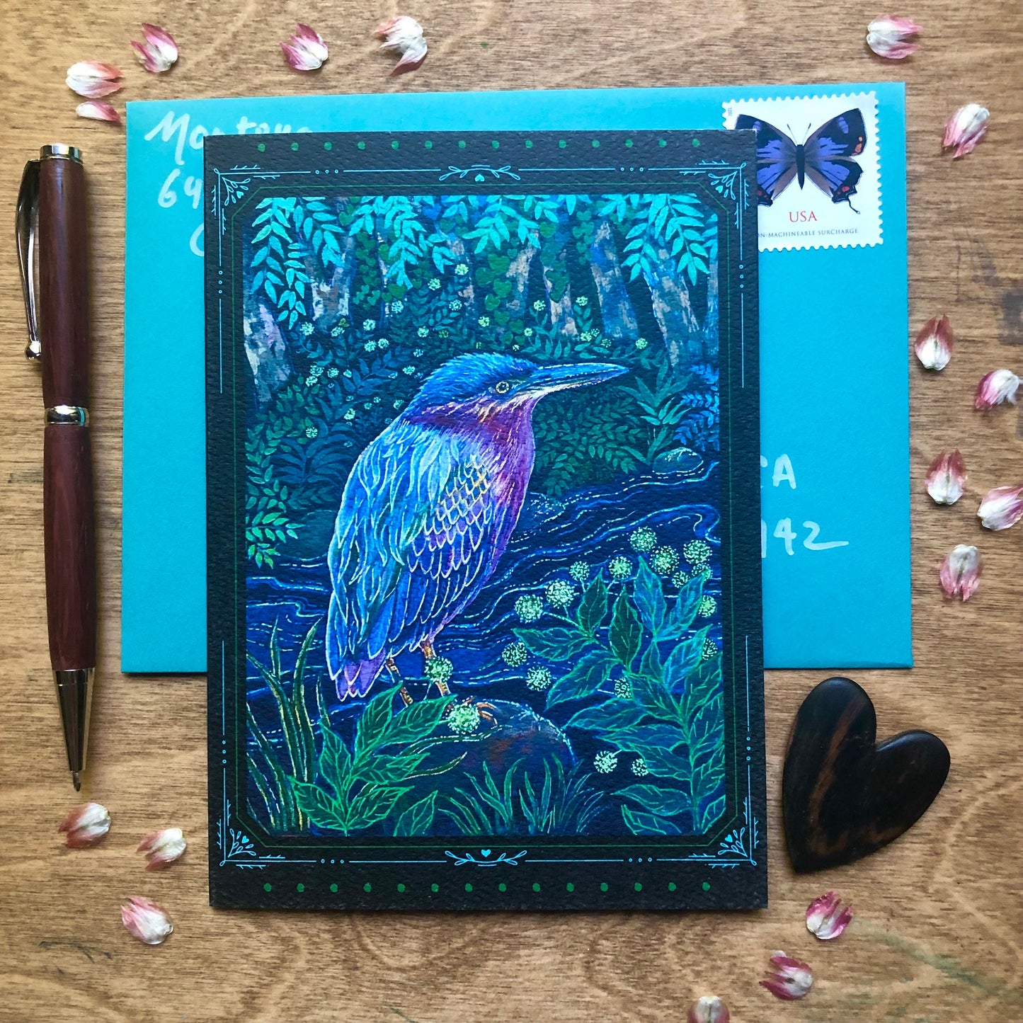 Green Heron Greeting Card