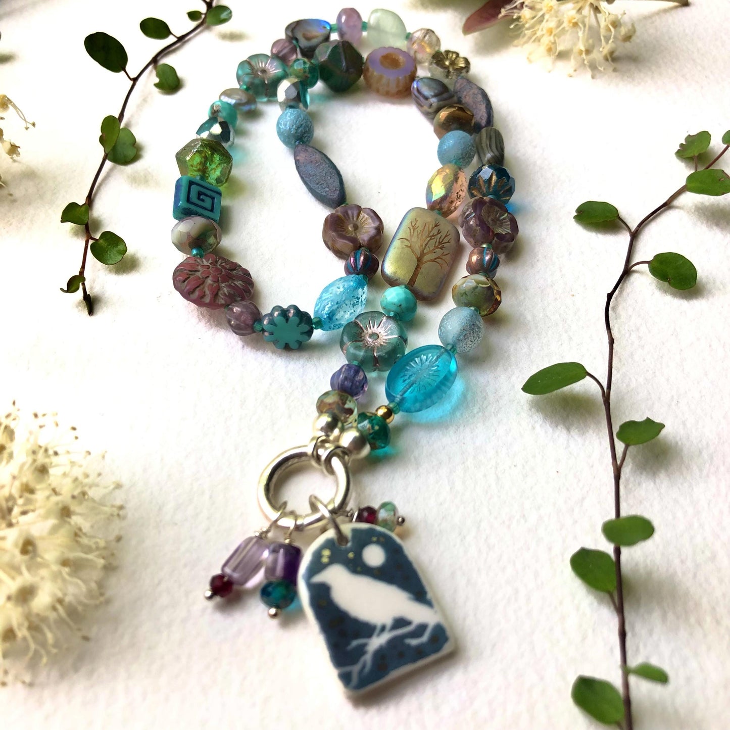 Raven Necklace With Spring Clasp