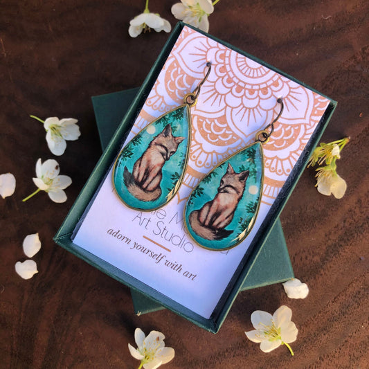 Fox Teardrop Dangles