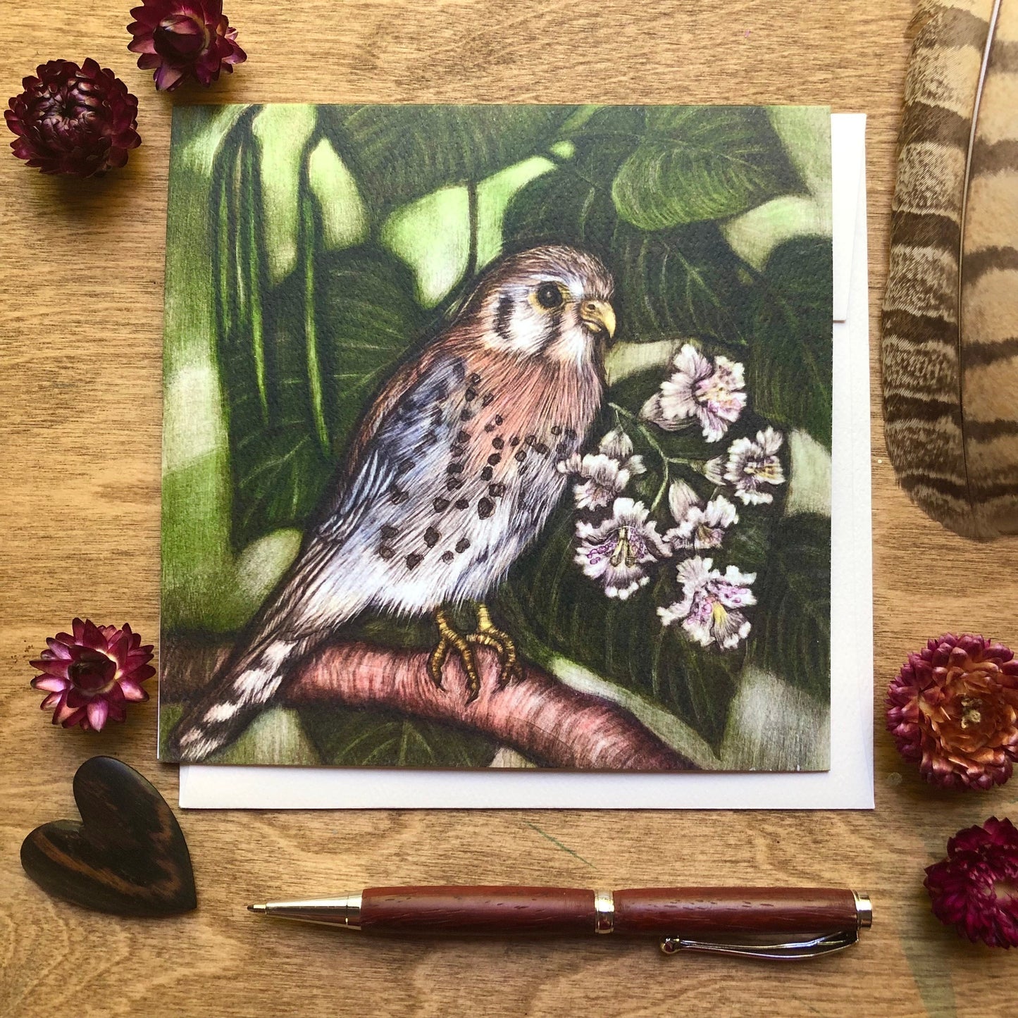 American Kestrel Square Greeting Card