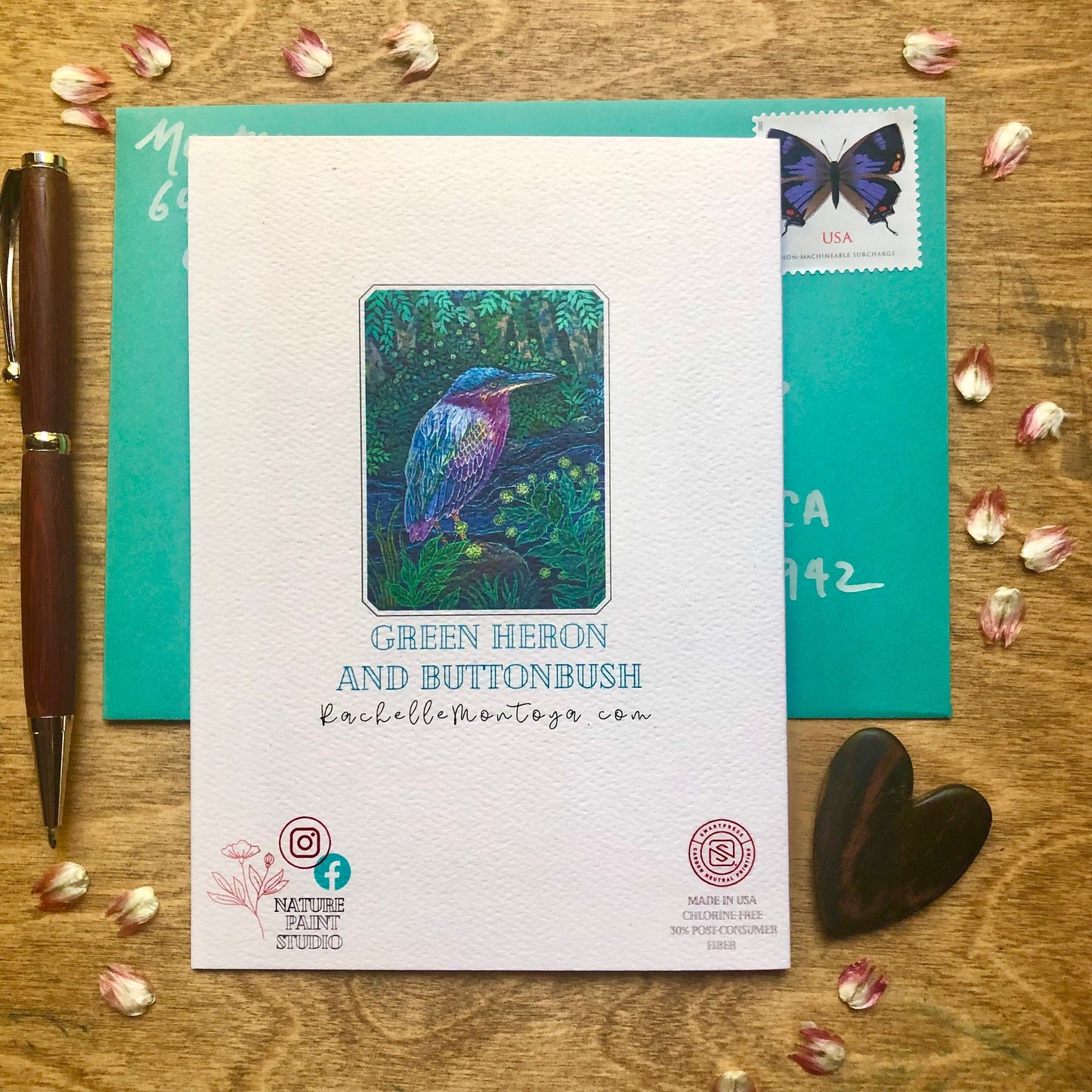 Green Heron Greeting Card