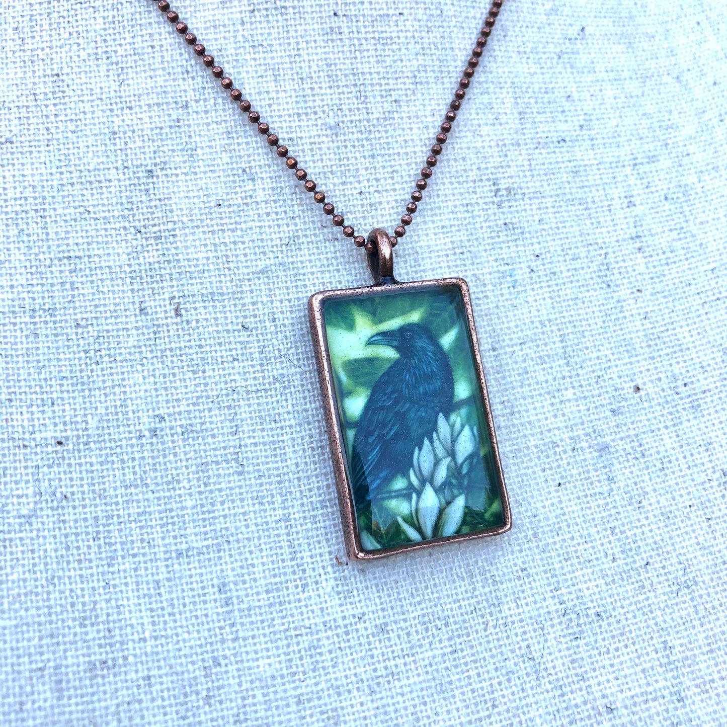 Raven and Magnolia Necklace