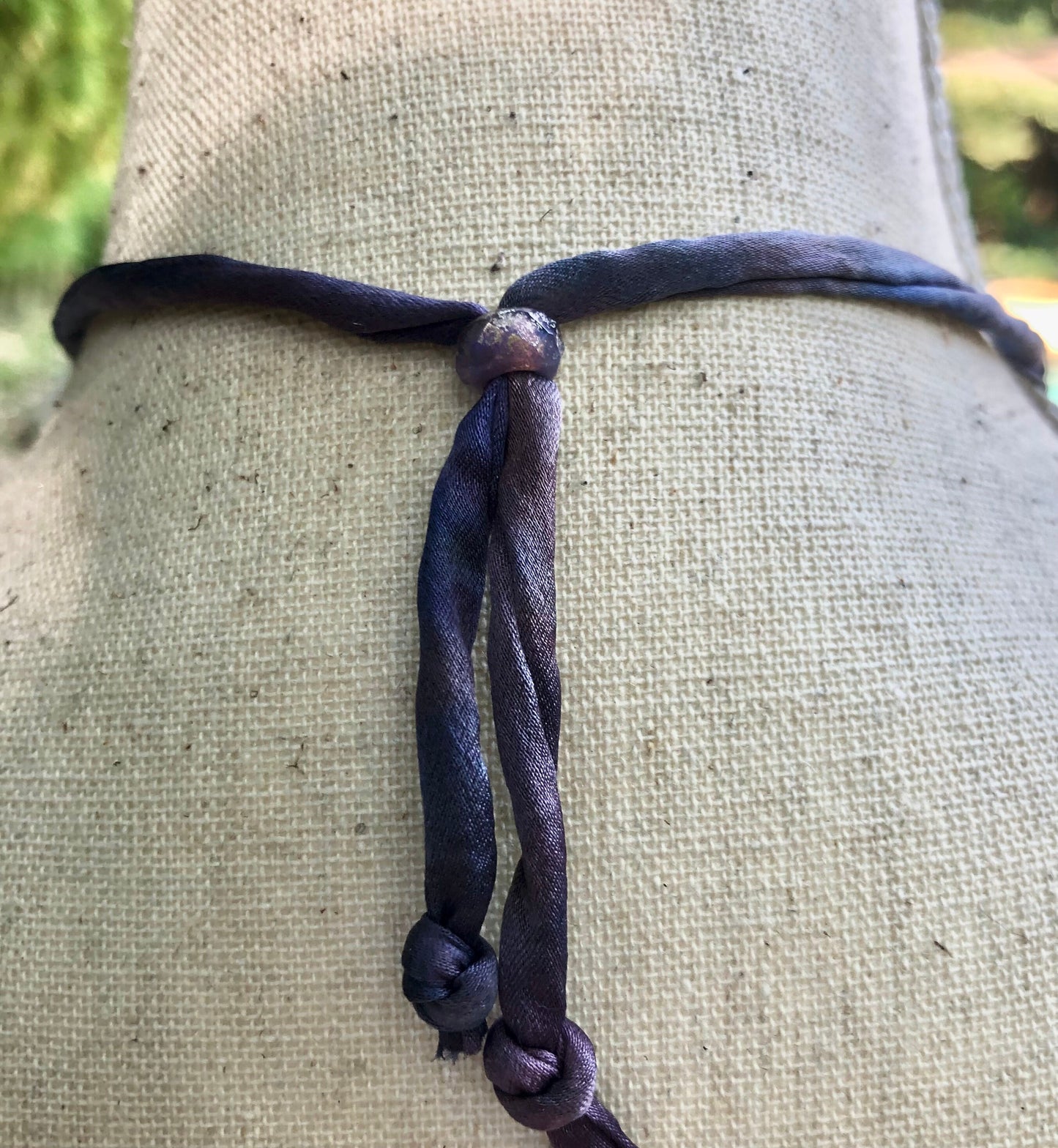 Barn Owl With Silk Cord Necklace